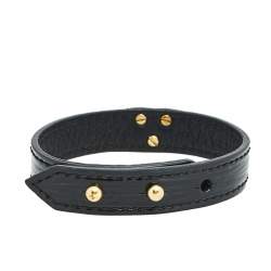 Pre Owned Louis Vuitton Epi Leather Essential V Black Leather Bracelet