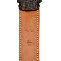 Pre Owned Louis Vuitton Ellipse Monogram Canvas Belt 85cm