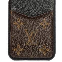 Louis Vuitton Black Leather and Monogram Canvas Bumper iPhone X/XS Cover