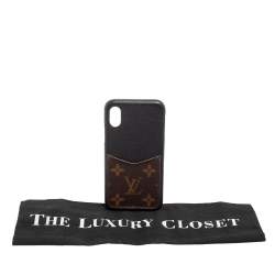 Louis Vuitton Black Leather and Monogram Canvas Bumper iPhone X/XS Cover
