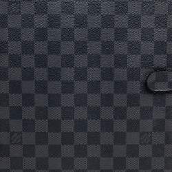Pre Owned Louis Vuitton Damier Graphite Large Agenda Cover