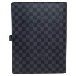 Pre Owned Louis Vuitton Damier Graphite Large Agenda Cover