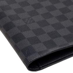 Pre Owned Louis Vuitton Damier Graphite Large Agenda Cover