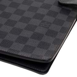 Pre Owned Louis Vuitton Damier Graphite Large Agenda Cover