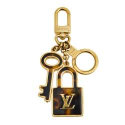 Pre Owned  Louis Vuitton Tortoise Shell Resin Confidence Key Ring/Bag Charm
