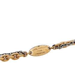 Pre Owned قلادة لوي فيتون لويز طويلة بمعدن لونين