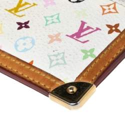 Pre Owned Louis Vuitton White Monogram Multicolore Canvas Key Pouch