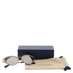 Pre Owned نظارة شمسية لوي فيتون عين قطة زد1039إيي سوداء/ ذهبية عاكسة 