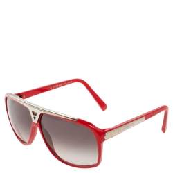 مملوكة مسبقًا نظارة شمسية لوي فيتون Z0286W  أحمر وأسود متدرج