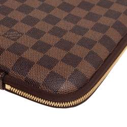 Pre Owned Louis Vuitton Damier Ebene Canvas Laptop Sleeve