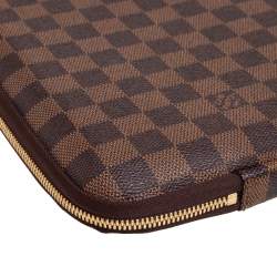 Pre Owned Louis Vuitton Damier Ebene Canvas Laptop Sleeve