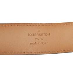 Pre Owned Louis Vuitton Ivorie Epi Leather LV Initiales Belt 95CM