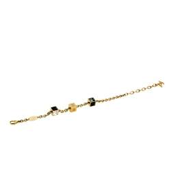Pre Owned Louis Vuitton Gamble Crystal Gold Tone Bracelet 
