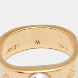 Pre Owned خاتم لوي فيتون نانوغرام معدن لونين صغير 