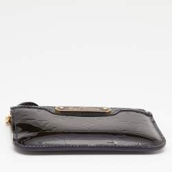 مملوكة مسبقًا حقيبة صغيرة لوي فيتون بوشيت كليفس كي جلد لامع مونوغرامي أزرق داكن