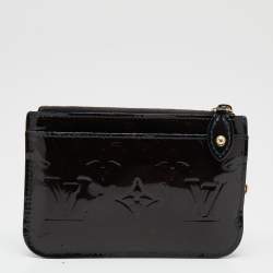 مملوكة مسبقًا حقيبة صغيرة لوي فيتون بوشيت كليفس كي جلد لامع مونوغرامي أزرق داكن