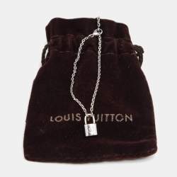 Pre Owned Louis Vuitton Sterling Silver Lockit Bracelet