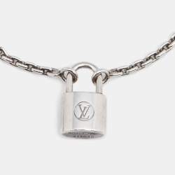 Pre Owned Louis Vuitton Sterling Silver Lockit Bracelet