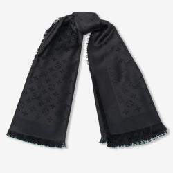 مملوكة مسبقًا Louis Vuitton Black Monogram Silk Wool Shawl
