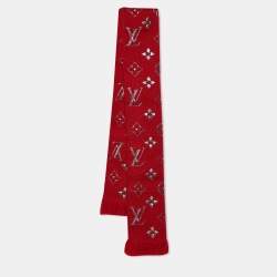Louis Vuitton Red Silk Monogram Scarf, myGemma