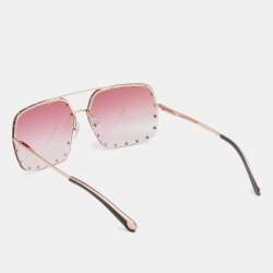 Pre Owned نظارة شمسية لوي فيتون ذا بارتي  وردي مربعة