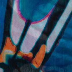 Pre Owned Louis Vuitton Multicolor Holographic Print Silk Scarf