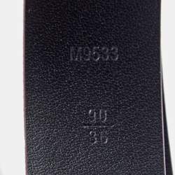 مملوكة مسبقًا حزام لوي فيتون جلد أمارانت لامع بإبزيم 90 سم