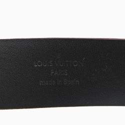 مملوكة مسبقًا حزام لوي فيتون جلد أمارانت لامع بإبزيم 90 سم