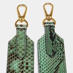 Pre Owned Louis Vuitton Green Python Strap Shoulder Bag Strap