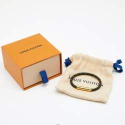 مملوكة مسبقًا سوار لوي فيتون كونفدينتشوال كانفاس مونوغرامي معدن لون ذهبي 