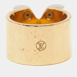 Pre Owned Louis Vuitton Essential V Two Tone Metal Ring M