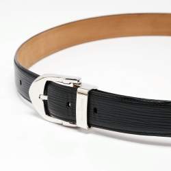 Pre Owned حزام لوي فيتون كينتور جلد إيبي أسود مقاس 95 سم