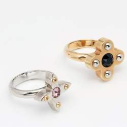 Pre Owned طقم خواتم لوي فيتون تايمليس لوف ليتر مقاس 56