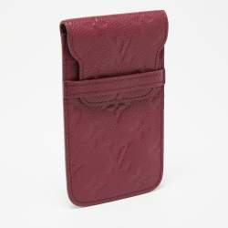 Pre Owned Louis Vuitton Aurore Monogram Empreinte Leather Flap Phone Case