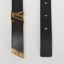 Vuitton Wide Black Patent Epi Belt W/Box