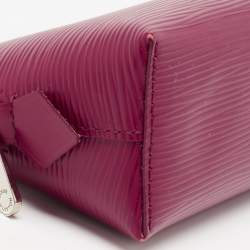 Pre Owned حقيبة مستحضرات تجميل صغيرة لوي فيتون جلد إيبي فوشيا 