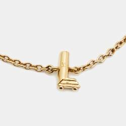 Pre Owned Louis Vuitton Gold Tone LV & Me Letter L Charm Bracelet