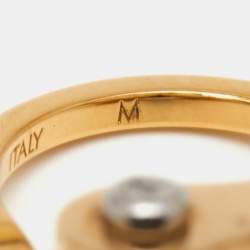 Pre Owned Louis Vuitton Speedy Faux Pearls Gold Tone Metal Ring Size 53