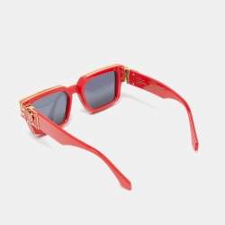 مملوكة مسبقًا Louis Vuitton Red/ Grey 1.1 Millionaires Square Sunglasses