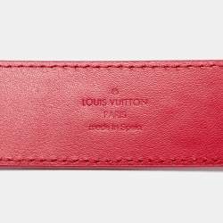 مملوكة مسبقًا حزام لوي فيتون نيو واف جلد أحمر 85 سم