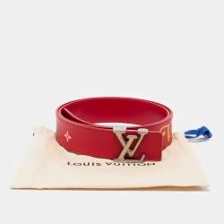 مملوكة مسبقًا حزام لوي فيتون نيو واف جلد أحمر 85 سم