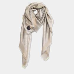 مملوكة مسبقًا وشاح لوي فيتون مونوغرامي بيج لامع