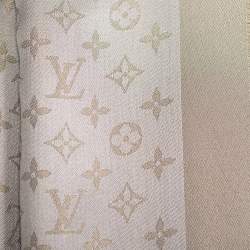 مملوكة مسبقًا وشاح لوي فيتون مونوغرامي بيج لامع