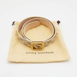 Pre Owned حزام لوي فيتون كانفاس داميه أزور تريزور 80 سم