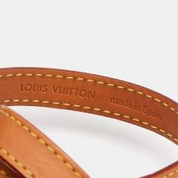 Pre Owned Louis Vuitton Tan Brown Leather Box It Triple Tour Bracelet 17