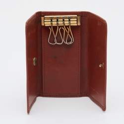 Pre Owned Louis Vuitton Brown Epi Leather 4 Key Holder