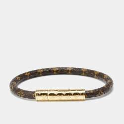 Pre Owned Louis Vuitton Brown Coated Canvas Confidential Bracelet