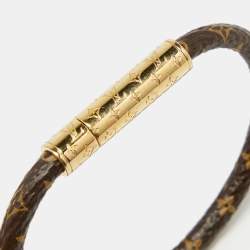 Pre Owned Louis Vuitton Brown Coated Canvas Confidential Bracelet