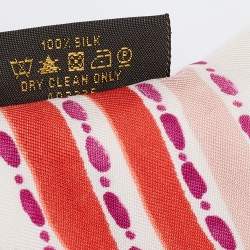 Pre Owned وشاح لوي فيتون حرير مطبوع مورد مونوغرامي متعدد الألوان