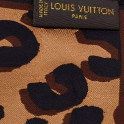 Pre Owned Louis Vuitton x Stephen Sprouse Brown Leopard Print Silk Bandeau
